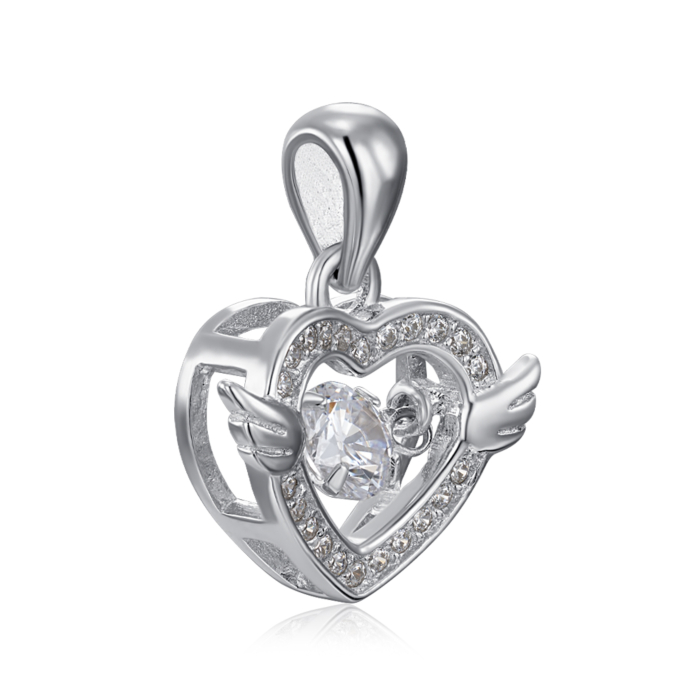 Срібна підвіска з фіанітами. Артикул SP00430-P/12/1