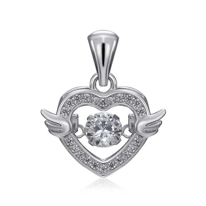 Срібна підвіска з фіанітами. Артикул SP00430-P/12/1