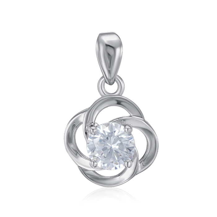 Срібна підвіска з фіанітом. Артикул SP00438-P/12/1