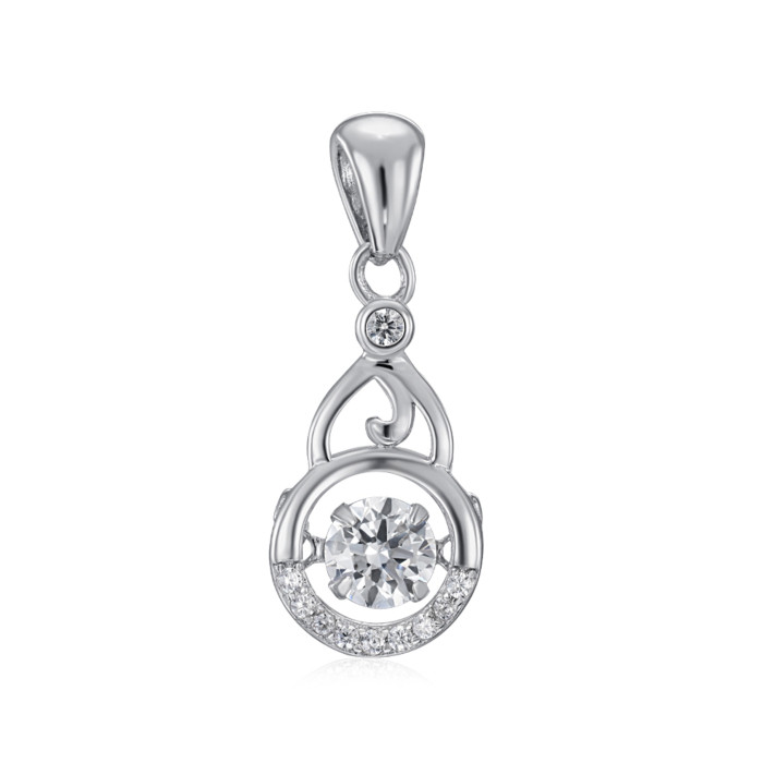 Срібна підвіска з фіанітами. Артикул SP00440-P/12/1