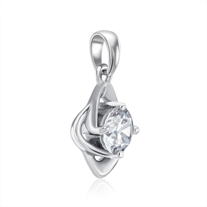 Срібна підвіска з фіанітом. Артикул SP00441-P/12/1