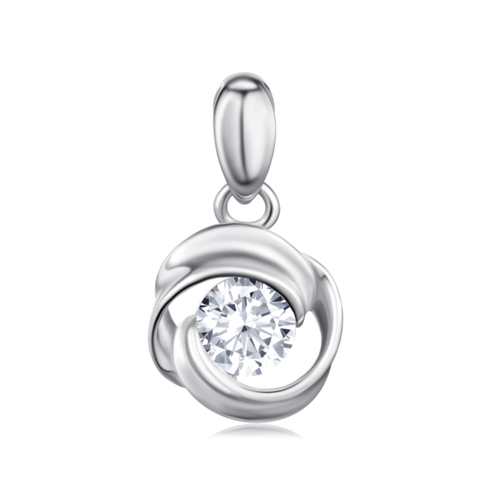 Срібна підвіска з фіанітом. Артикул SP00446-P/12/1