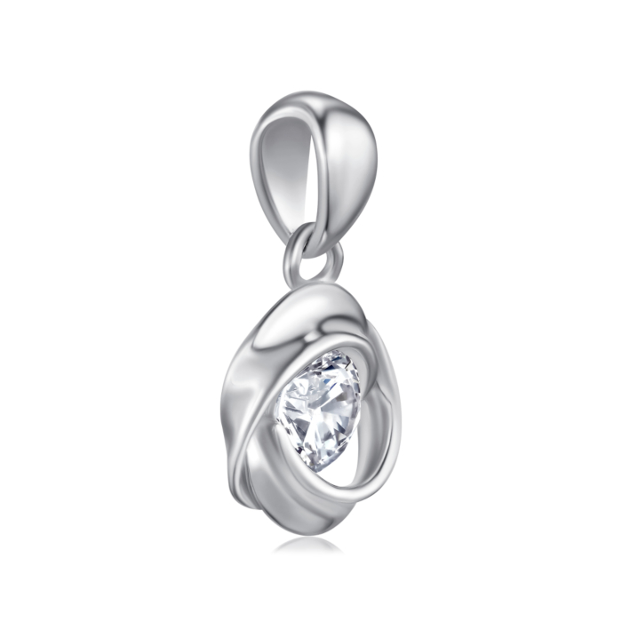 Срібна підвіска з фіанітом. Артикул SP00446-P/12/1