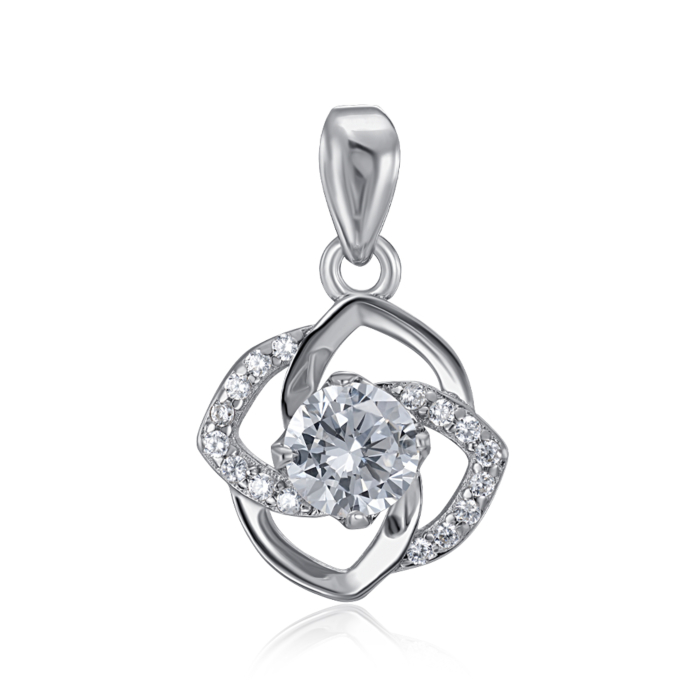 Срібна підвіска з фіанітами. Артикул SP00448-P/12/1