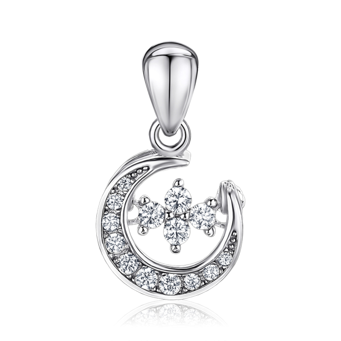Срібна підвіска з фіанітами SP00454-P/12/1