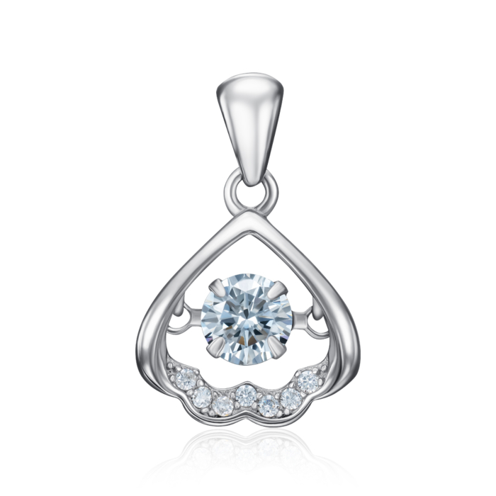 Срібна підвіска з фіанітами. Артикул SP00455-P/12/1