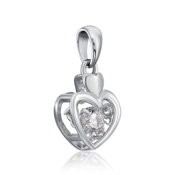 Срібна підвіска з фіанітом. Артикул SP00461-P/12/1