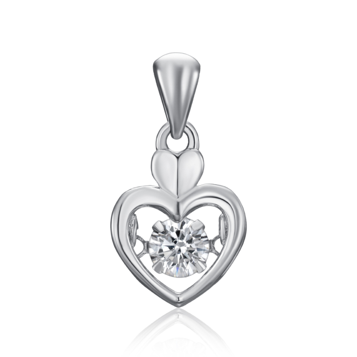 Срібна підвіска з фіанітом. Артикул SP00461-P/12/1