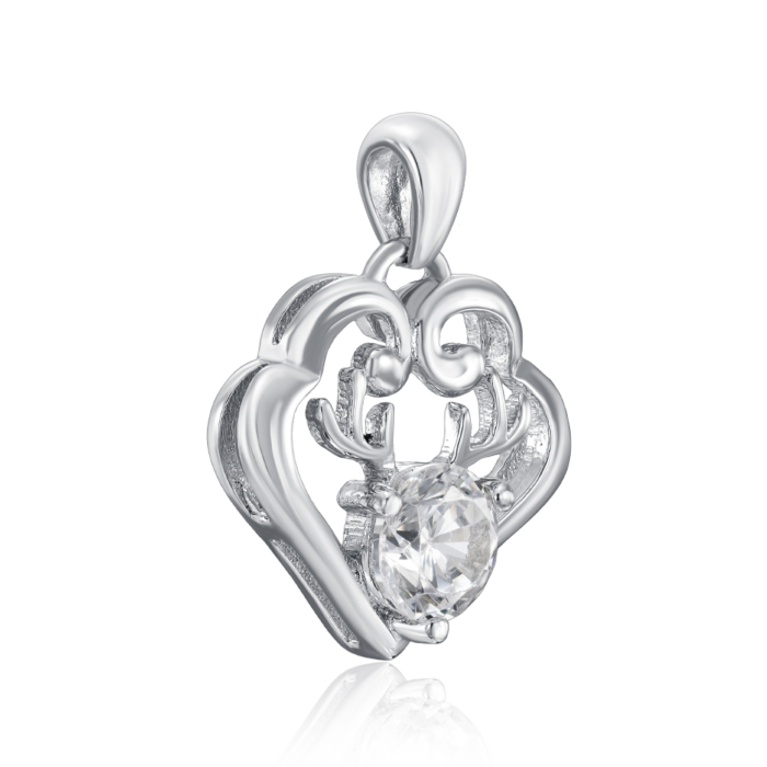Срібна підвіска з фіанітом. Артикул SP00475-P/12/1