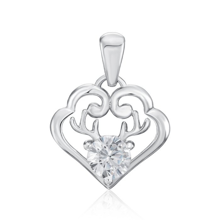 Срібна підвіска з фіанітом. Артикул SP00475-P/12/1