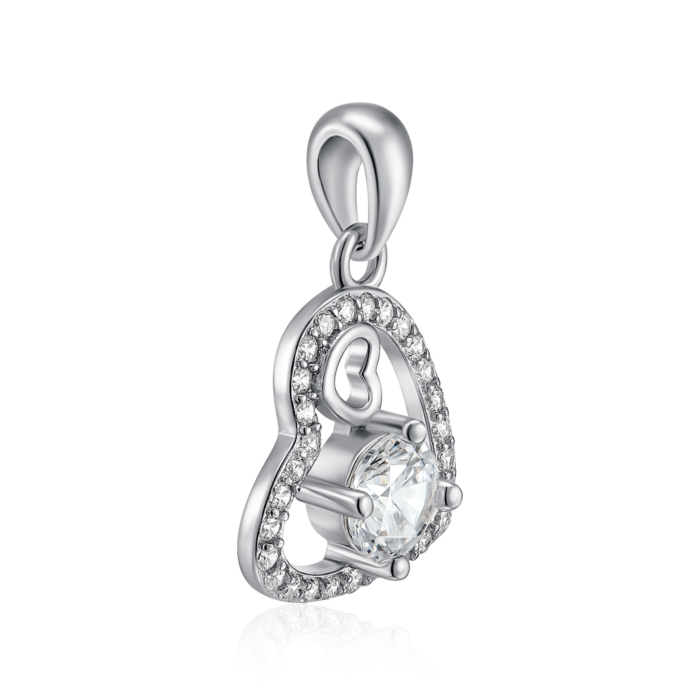Срібна підвіска з фіанітами. Артикул SP00483-P/12/1
