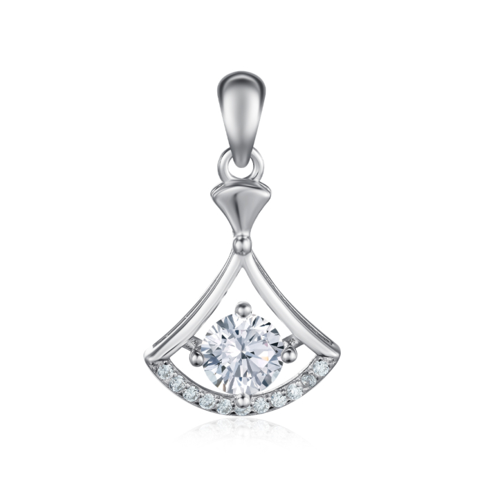 Срібна підвіска з фіанітами. Артикул SP00682-P/12/1