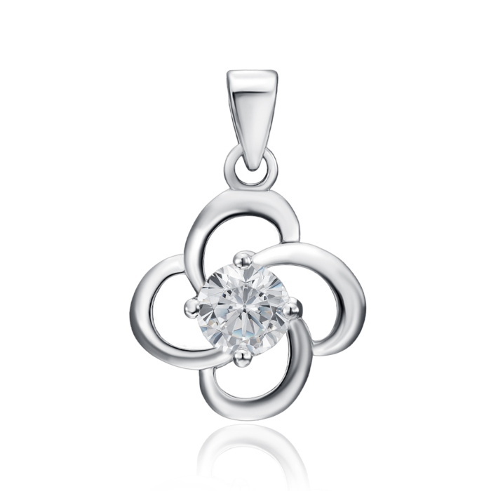 Срібна підвіска з фіанітом. Артикул SP00868-P/12/1