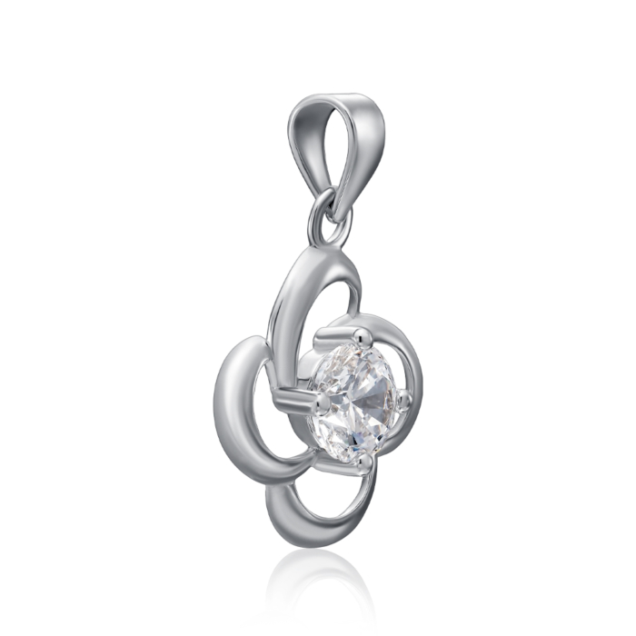 Срібна підвіска з фіанітом. Артикул SP00868-P/12/1