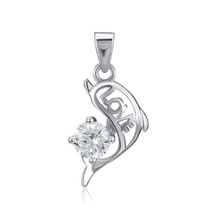 Срібна підвіска з фіанітом. Артикул SP00869-P/12/1