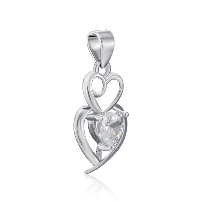 Срібна підвіска з фіанітом. Артикул SP00879-P/12/1