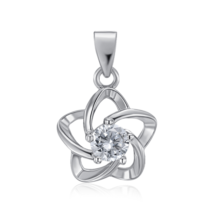 Срібна підвіска з фіанітом. Артикул SP00980-P/12/1