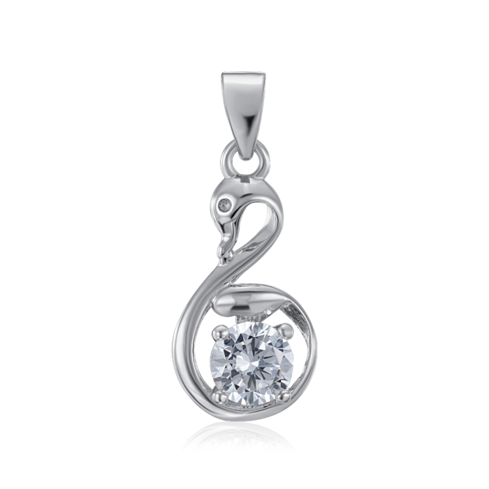 Срібна підвіска з фіанітом. Артикул SP00981-P/12/1