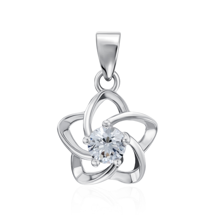 Срібна підвіска з фіанітом. Артикул SP00982-P/12/1