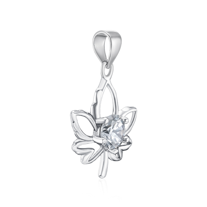 Срібна підвіска з фіанітом. Артикул SP00988-P/12/1