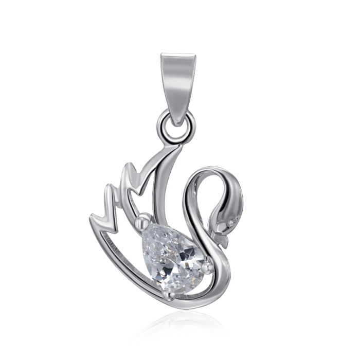 Срібна підвіска з фіанітом. Артикул SP00989-P/12/1