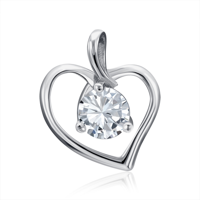 Срібна підвіска з фіанітом. Артикул SP00997-P/12/1