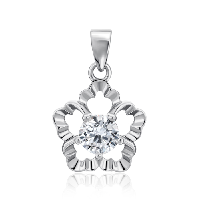 Срібна підвіска з фіанітом. Артикул SP01011-P/12/1