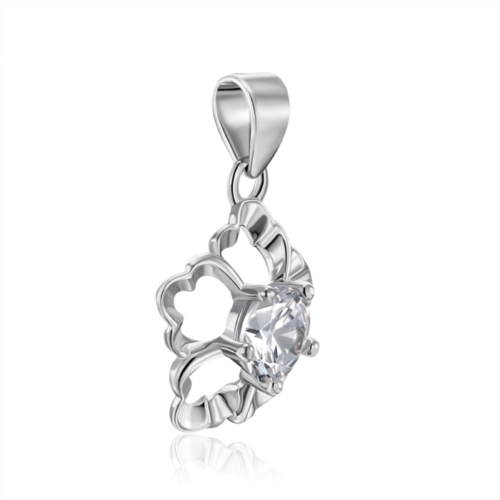 Срібна підвіска з фіанітом. Артикул SP01011-P/12/1