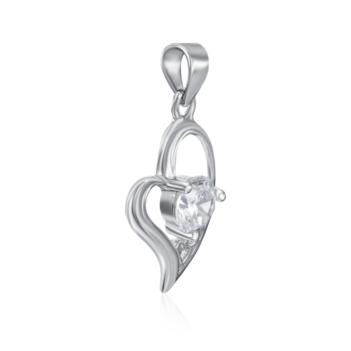 Срібна підвіска з фіанітом. Артикул SP01019-P/12/1