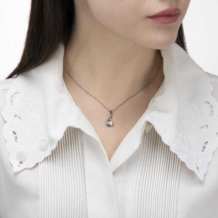 Срібна підвіска з фіанітом. Артикул SP01021-P/12/1