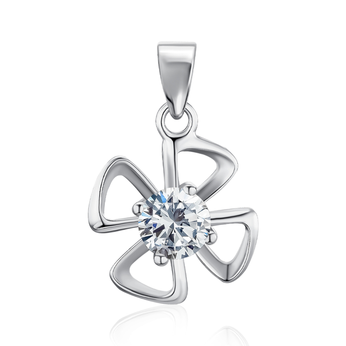 Срібна підвіска з фіанітом. Артикул SP01029-P/12/1