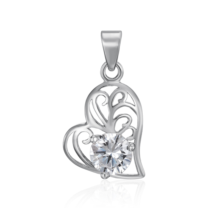 Срібна підвіска з фіанітом. Артикул SP01031-P/12/1