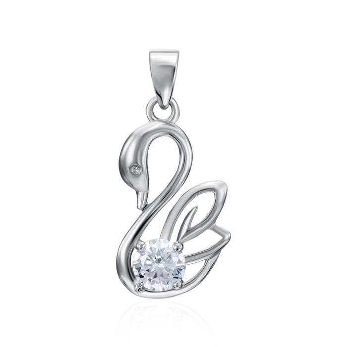 Срібна підвіска з фіанітом. Артикул SP01033-P/12/1