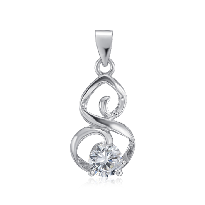 Срібна підвіска з фіанітом. Артикул SP01040-P/12/1