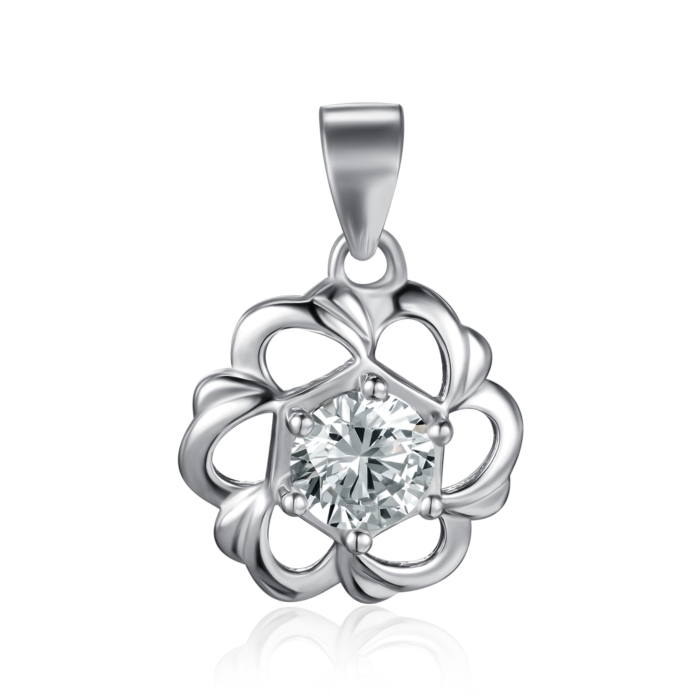 Срібна підвіска з фіанітом. Артикул SP01043-P/12/1