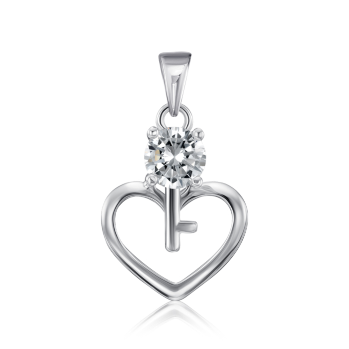 Срібна підвіска з фіанітом. Артикул SP01044-P/12/1