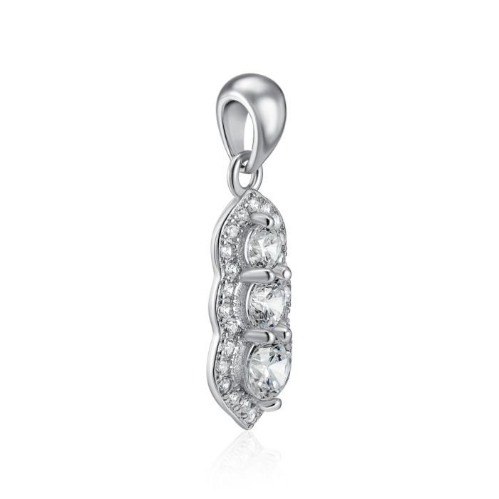 Срібна підвіска з фіанітами. Артикул SP01154-P/12/1