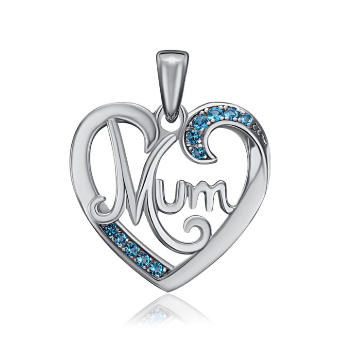 Срібна підвіска з фіанітами. Артикул SP06077A-P/12/1273