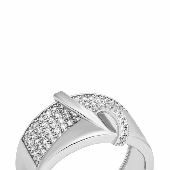 Серебряное кольцо с фианитами. Артикул UG5SR37552