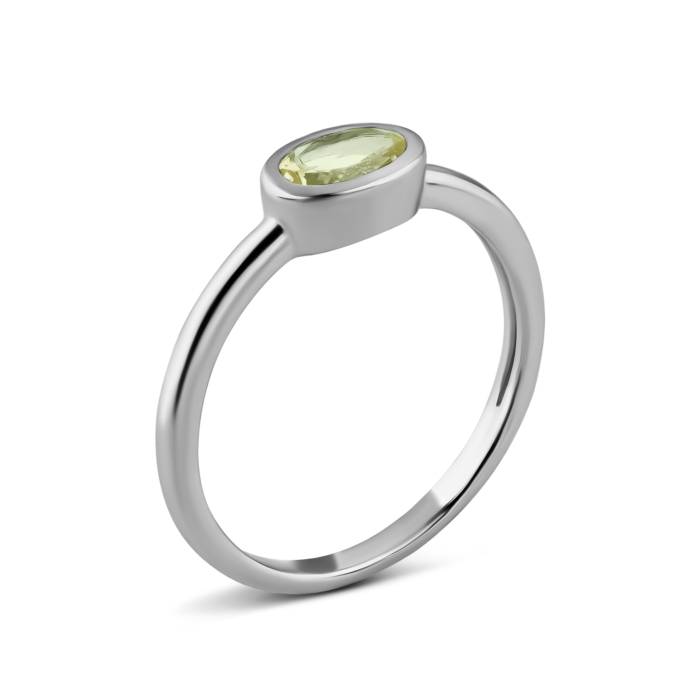 Срібна каблучка з хрізолітом.Артикул UG5SZDR03013 п хр