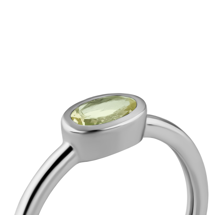 Срібна каблучка з хрізолітом.Артикул UG5SZDR03013 п хр