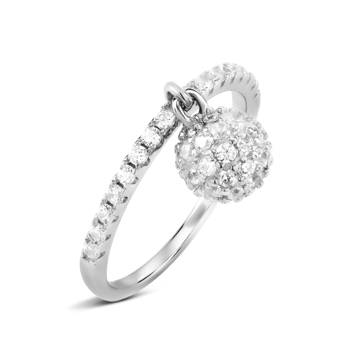 Серебряное кольцо с фианитами. Артикул UG5A02373