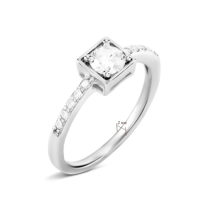 Серебряное кольцо с фианитами. Артикул UG5PA00559