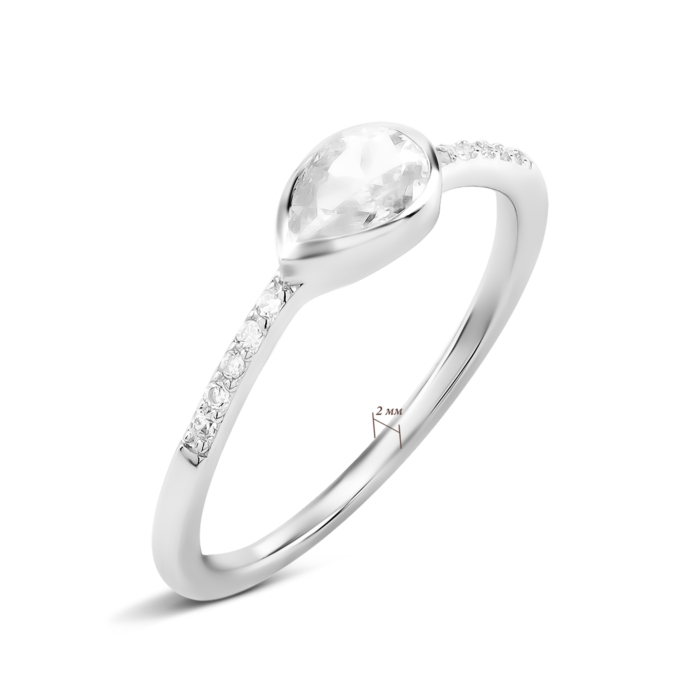 Серебряное кольцо с фианитами. Артикул UG5SZDR36458