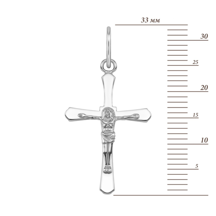 Срібний хрестик. Розп'яття Христове. Артикул UG530381/12/1