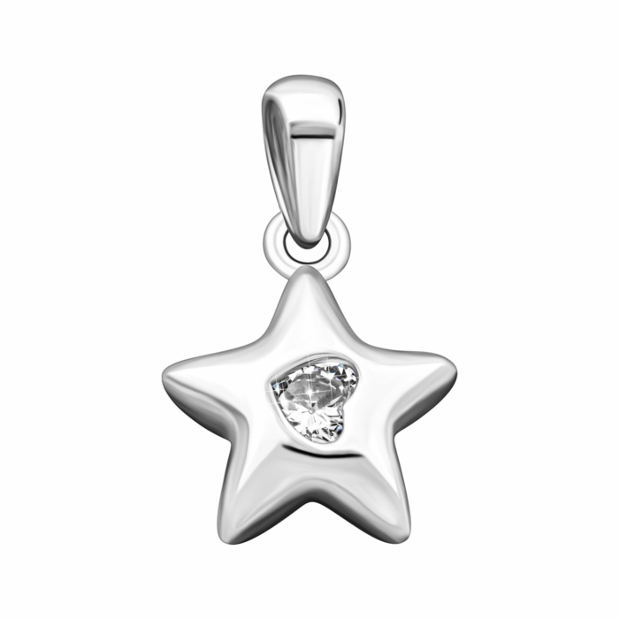 Срібна підвіска Зірочка з фіанітом.Артикул UG5BEP00026