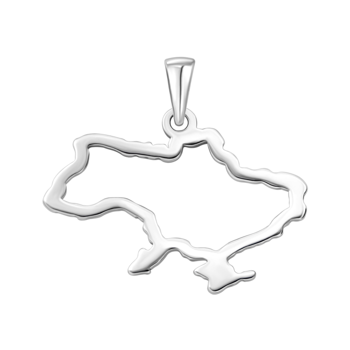 Срібна підвіска Україна.Артикул UG51425П.Rh