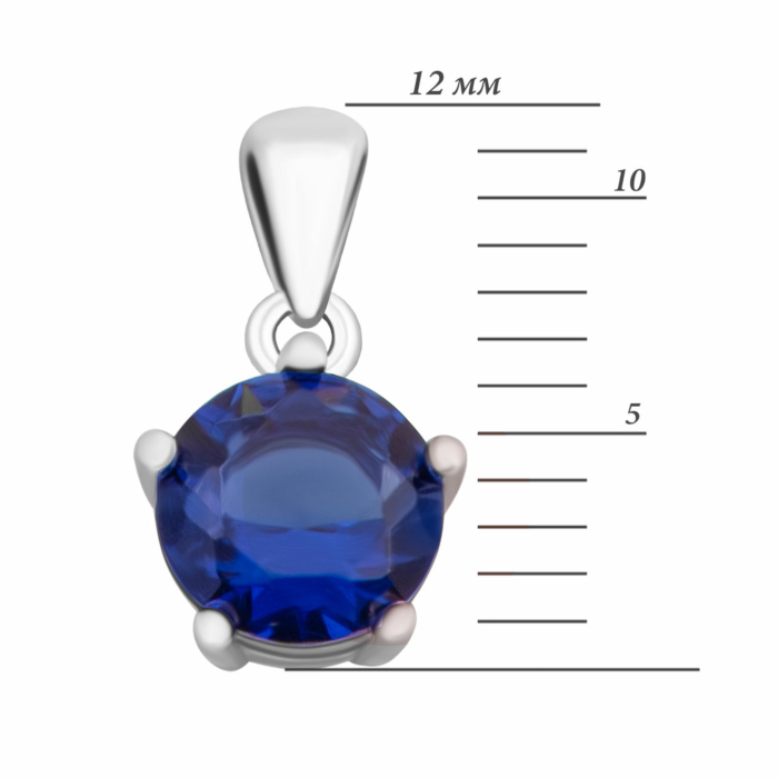 Срібна підвіска з фіанітом.Артикул UG5SZSE07049 под