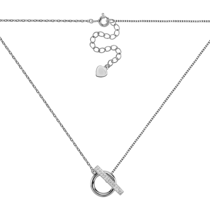 Серебряное колье с фианитами. Артикул UG5PC06241