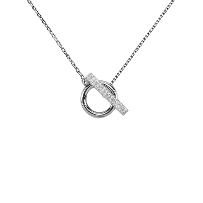 Серебряное колье с фианитами. Артикул UG5PC06241